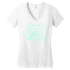 i ski like a girl Women's V-Neck T-Shirt