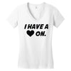 i have a heart on Women's V-Neck T-Shirt