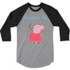 peppa pig grandma pig 3/4 Sleeve Shirt