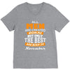 all men are created equal but only the best are born in november V-Neck Tee
