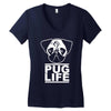 pug life Women's V-Neck T-Shirt
