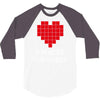 nerd shirt design  herz f&uuml;r nerds computer gaming fun big bang minecr 3/4 Sleeve Shirt