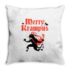 merry krampus Throw Pillow