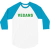 Vegans We're Not Crazy We're Just From The Future White 3/4 Sleeve Shirt