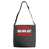 killing our own aint gangsta Adjustable Strap Totes