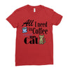 coffee cat Ladies Fitted T-Shirt