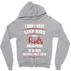 step kids white letter Zipper Hoodie