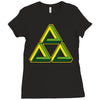 triforce illusion zelda Ladies Fitted T-Shirt