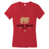 papa bear Women's V-Neck T-Shirt