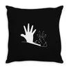 shadow puppet rabbit Throw Pillow