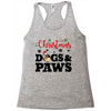 christmas dogs and paws Racerback Tank