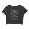 smoke weed ugly sweater Crop Top