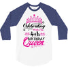 Celebrating With the 4th Birthday Queen 3/4 Sleeve Shirt