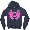 i wear pink for my mom Zipper Hoodie