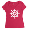 steering wheel sail boat funny Women's Triblend Scoop T-shirt
