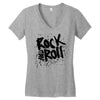 rock music r Women's V-Neck T-Shirt