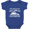 all aboard hot mess express train Baby Bodysuit