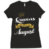 queens are born in august Ladies Fitted T-Shirt