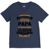 Super Cool Papa Of A Freaking Awesome Grandson V-Neck Tee
