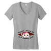 January Peeking Out Baby Girl Women's V-Neck T-Shirt