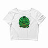 hulk and yoda long sleeve Crop Top