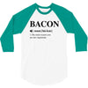 Bacon Noun 3/4 Sleeve Shirt