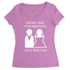 under new management   just married Women's Triblend Scoop T-shirt