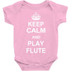 keep calm play flute Baby Onesie