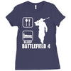 eat sleep battlefield 4, funny Ladies Fitted T-Shirt