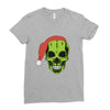 santa clous skeleton Ladies Fitted T-Shirt