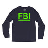 mens fbi print casual slim Long Sleeve Shirts