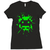 space invader 2 splat Ladies Fitted T-Shirt