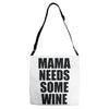 mamma needs some vino divertente Adjustable Strap Totes