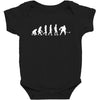 golf evolotions white letter Baby Bodysuit