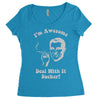 i'm awesome  funnycomic deal with it party retro cool Women's Triblend Scoop T-shirt