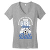 Some Girls Love Diamonds This Girl Loves Balls Women's V-Neck T-Shirt