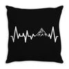 Heart Beats Mountain Throw Pillow