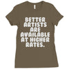 freelance artist advertising Ladies Fitted T-Shirt