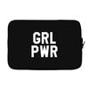 girl power white logo Laptop sleeve