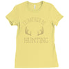 i'd rather be hunting deer antlers ammo hunt gear merica cool Ladies Fitted T-Shirt