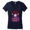 happy birthday monster Women's V-Neck T-Shirt
