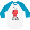 Sleep Big Fan 3/4 Sleeve Shirt