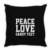 peace. love. sandy feet. Throw Pillow
