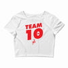 team 10 red Crop Top