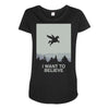 i want to believe 2 Maternity Scoop Neck T-shirt