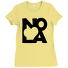 love nola new orleans american jazz blues music t shirt Ladies Fitted T-Shirt