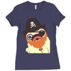 pug in a crew Ladies Fitted T-Shirt