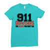 911 dispatcher heroes black logo Ladies Fitted T-Shirt