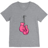 boxing gloves breast cancer V-Neck Tee