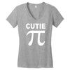 cutie pi t shirt medium funny nerdy geeky math sex humor cute awesome Women's V-Neck T-Shirt